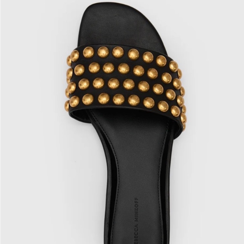 Rebecca Minkoff Dome Studded Black Sandals - Size 6.5 - Brand New Condition